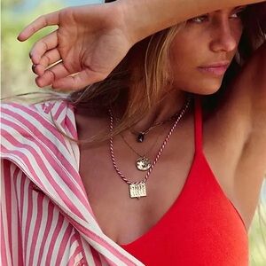 FREE PEOPLE Lenker Layered Necklace - Red Braided
$38